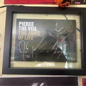Pierce The Veil 'The Jaws of Life' Signed Album Art - Black floating Frame